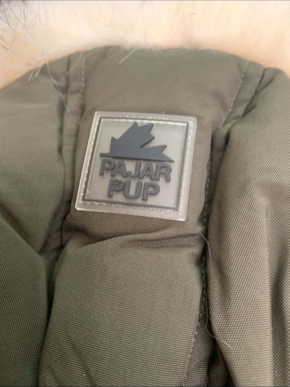 🦋 PAJAR PUP Green Military Zeus Jacket For Dogs with Faux Fur Trim NWT $98